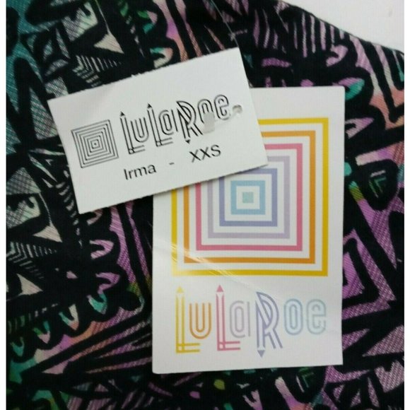NWT Lularoe Irma Tunic With Multi-Color African Design Size XXS - Picture 5 of 5